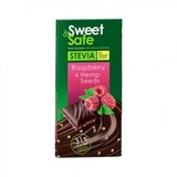 Ciocolata Seminte Canepa Zmeura Sweet Safe - 90g